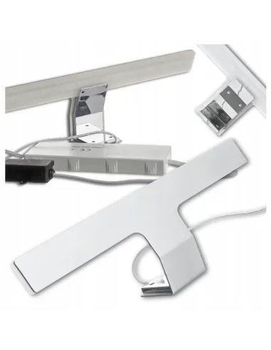 Duża LAMPA ŁAZIENKOWA LED KINKIET nad LUSTRO VAAL 30cm z Zasilaczem