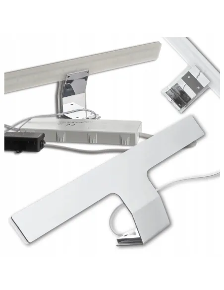 Duża LAMPA ŁAZIENKOWA LED KINKIET nad LUSTRO VAAL 30cm z Zasilaczem