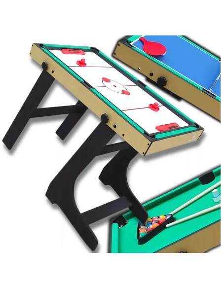 Składany STÓŁ do GIER 3w1 BILARD CYMBERGAJ PING PONG