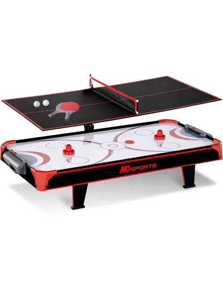 Duży CYMBERGAJ 111cm AIR HOCKEY + PING PONG Stół 2w1