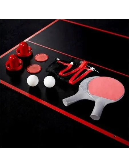 Duży CYMBERGAJ 111cm AIR HOCKEY + PING PONG Stół 2w1