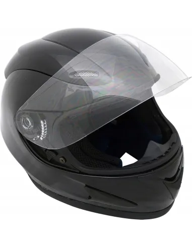 KASK MOTOCYKLOWY CZARNY NA SKUTER MOTOR Z SZYBĄ M