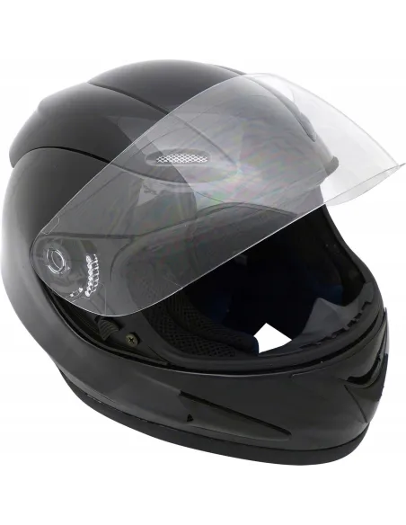 KASK MOTOCYKLOWY CZARNY NA SKUTER MOTOR Z SZYBĄ M