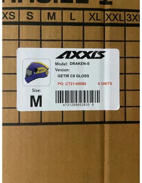 KASK MOTOCYKLOWY AXXIS DRAKEN S GETIR SYSTEM PINLOCK Rozm M 57-58cm