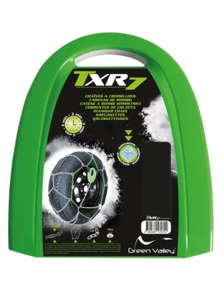 ŁAŃCUCHY ŚNIEGOWE KN120 NA KOŁA Green Valley 7mm R15 R16 R17 R18 R19 R20