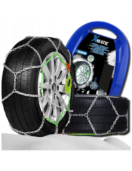 ŁAŃCUCHY ŚNIEGOWE KN110 NA KOŁA GreenValey 9mm 110 SAMONAPINAJĄCE 225/55R16