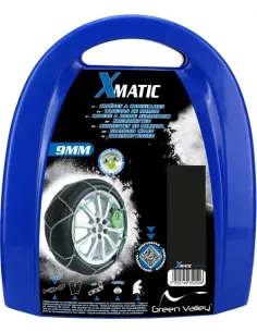 ŁAŃCUCHY ŚNIEGOWE KN65 NA KOŁA GreenValey 9mm 65 SAMONAPINAJĄCE 185/60R15 2