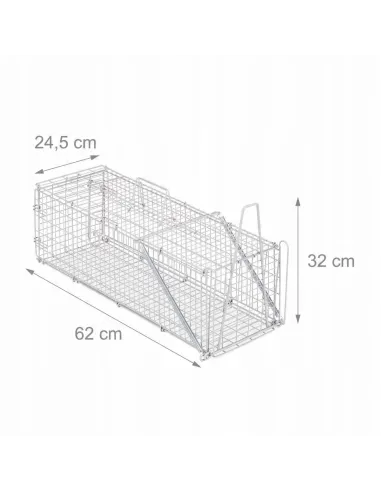 KLATKA ŻYWOŁAPKA NA KUNY SZCZURY MYSZY 62x24,5x32