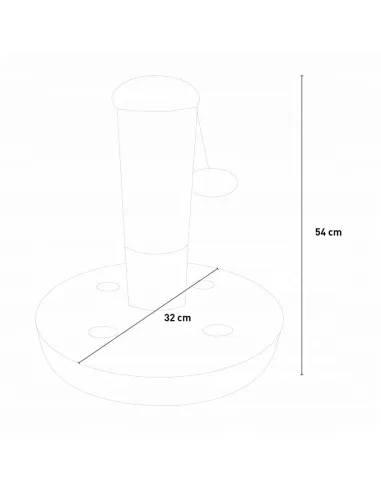 DRAPAK Kota LEGOWISKO SIZAL 50cm PIŁECZKA Szary