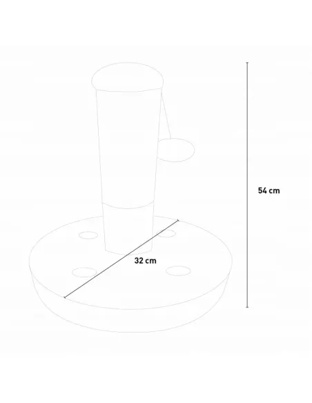 DRAPAK Kota LEGOWISKO SIZAL 50cm PIŁECZKA Szary