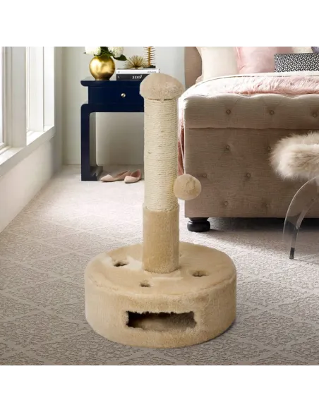 DRAPAK Kota LEGOWISKO SIZAL 50cm PIŁECZKA Beżowy