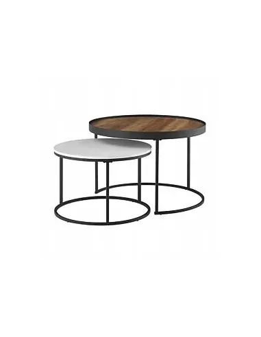 STOLIK KAWOWY 2w1 ŁAWA LOFT METAL ZESTAW MODERN