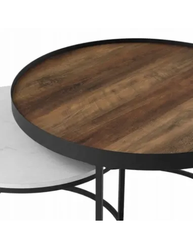 STOLIK KAWOWY 2w1 ŁAWA LOFT METAL ZESTAW MODERN