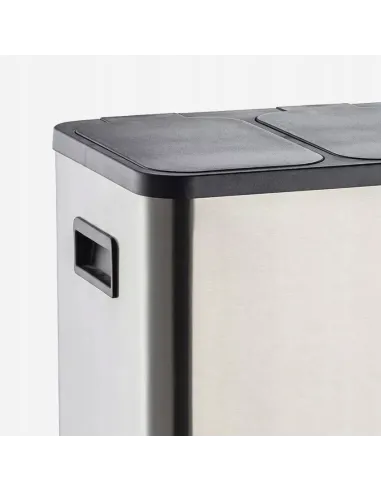 KOSZ DO SEGREGACJI 3 Komory 42 l (3x14L) Stalowy z Pedałem