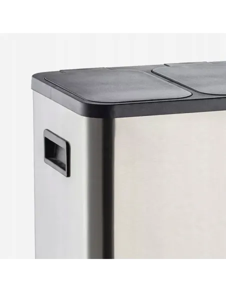 KOSZ DO SEGREGACJI 3 Komory 42 l (3x14L) Stalowy z Pedałem