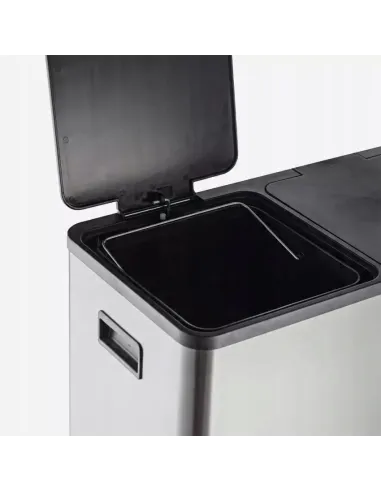 KOSZ DO SEGREGACJI 3 Komory 42 l (3x14L) Stalowy z Pedałem