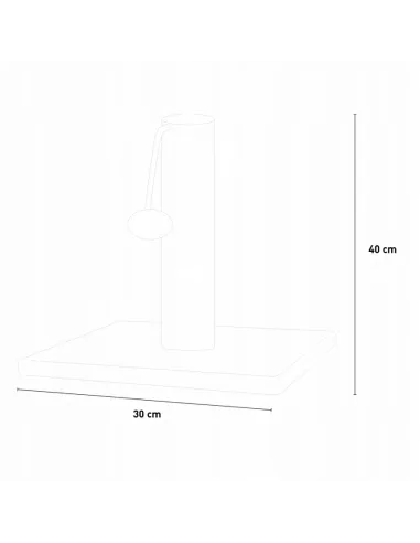 DRAPAK Kota LEGOWISKO SIZAL 40cm PIŁECZKA Beżowy