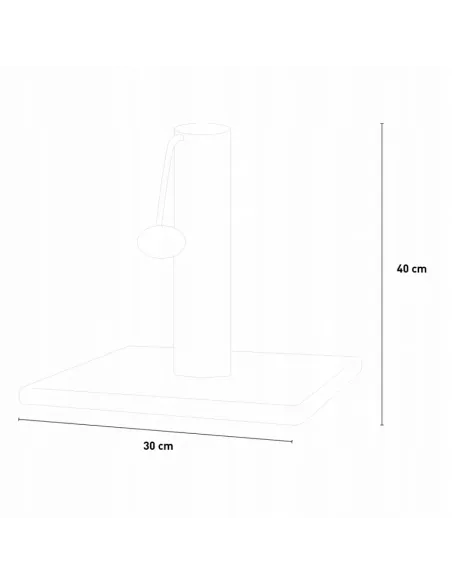 DRAPAK Kota LEGOWISKO SIZAL 40cm PIŁECZKA Beżowy