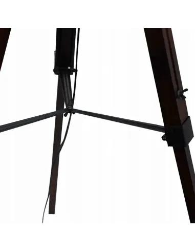 DREWNIANE Nogi LAMPA Podłogowa TROJNÓG Czarna