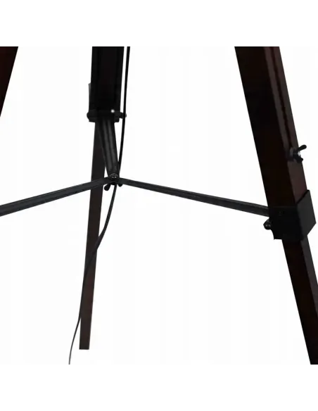 DREWNIANE Nogi LAMPA Podłogowa TROJNÓG Czarna