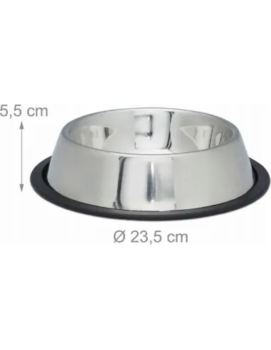 2x METALOWA MISKA DLA PSA KOTA ANTYPOŚLIZGOWA DO KARMY I WODY M 0,5L