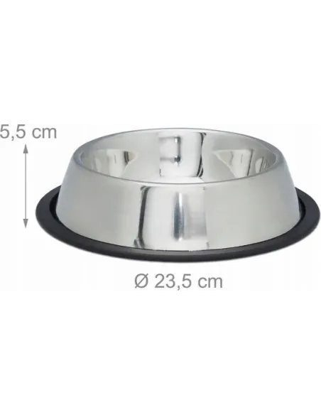 2x METALOWA MISKA DLA PSA KOTA ANTYPOŚLIZGOWA DO KARMY I WODY L 0,75L