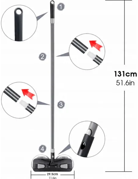 MOP Cyclonic OBROTOWY Cykloniczny SHINE do Podłóg i Okien 4 Pady