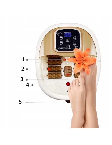 MASAŻER WODNY DO STÓP PODCZERWIEŃ 500W LCD 8ROLEK