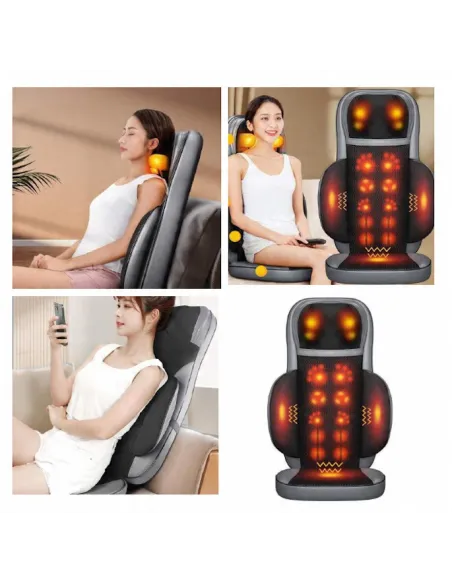 FOTEL Mata Masująca z Pilotem PODGRZEWANIE Masaż SHIATSU 3D