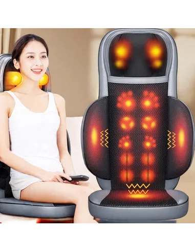 FOTEL Mata Masująca z Pilotem PODGRZEWANIE Masaż SHIATSU 3D