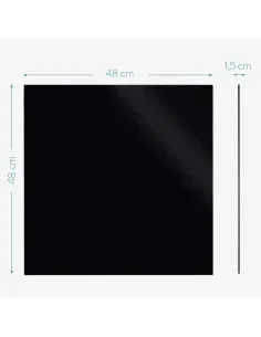 TABLICA Magnetyczna Szklana CZARNA 48x48 + GRATISY 2