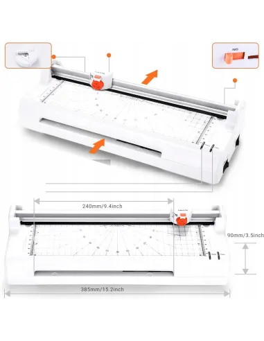 LAMINATOR A4 A5 A6 na Zimno na Ciepło + GILOTYNA + 20x FOLIA + Akcesoria