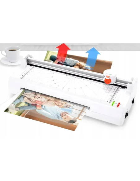 LAMINATOR A4 A5 A6 na Zimno na Ciepło + GILOTYNA + 20x FOLIA + Akcesoria