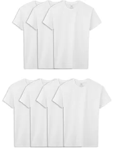 7x T-SHIRT koszulka FRUIT OF THE LOOM 7pak 100% BAWEŁNA Biały L