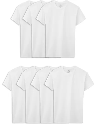 7x T-SHIRT koszulka FRUIT OF THE LOOM 7pak 100% BAWEŁNA Biały L