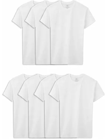 7x T-SHIRT koszulka FRUIT OF THE LOOM 7pak 100% BAWEŁNA Biały L