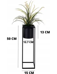 Kwietnik Skrzynka Stojak na Kwiaty LOFT Czarny Mat 2
