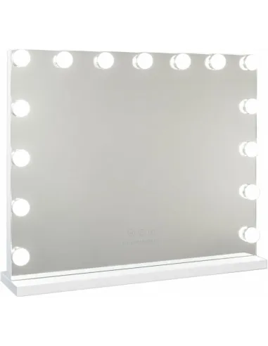Lustro Lusterko Kosmetyczne HOLYWOOD 58 x 46 cm 15 LED z BLUETOOTH