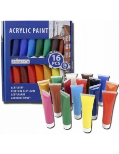 FARBY AKRYLOWE DUŻY ZESTAW FARB AKRYLOWYCH 16x36ml 2