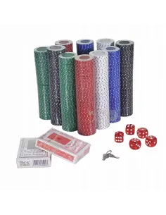 Zestaw do POKERA 500 Żetonów 11,5g ALUMINIOWA Walizka Karty i Koście 6,5kg 2