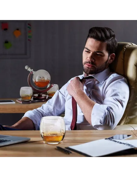 Zestaw do Whisky KARAFKA Globus Szklanki Kostki