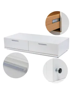 NOWOCZESNY STOLIK SZAFKA RTV LCD 120 CM BIAŁA