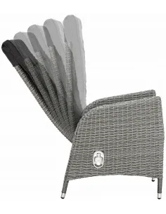 4xKRZESŁO FOTEL Krzesła Brisbane RATTAN ROZKŁADANE 2