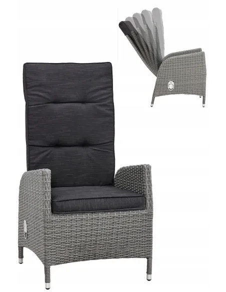 2xKRZESŁO FOTEL Krzesła Brisbane RATTAN ROZKŁADANE