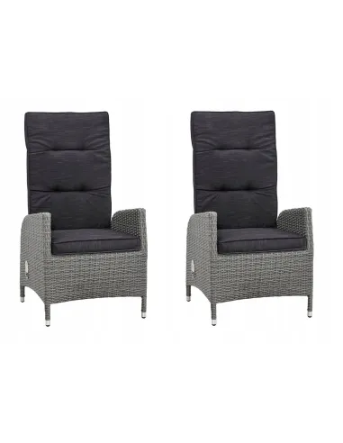 2xKRZESŁO FOTEL Krzesła Brisbane RATTAN ROZKŁADANE