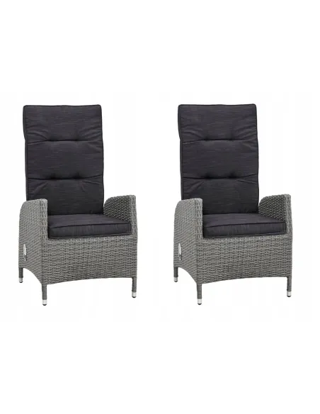 2xKRZESŁO FOTEL Krzesła Brisbane RATTAN ROZKŁADANE