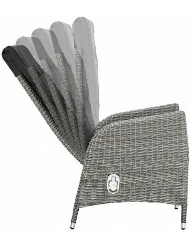 2xKRZESŁO FOTEL Krzesła Brisbane RATTAN ROZKŁADANE
