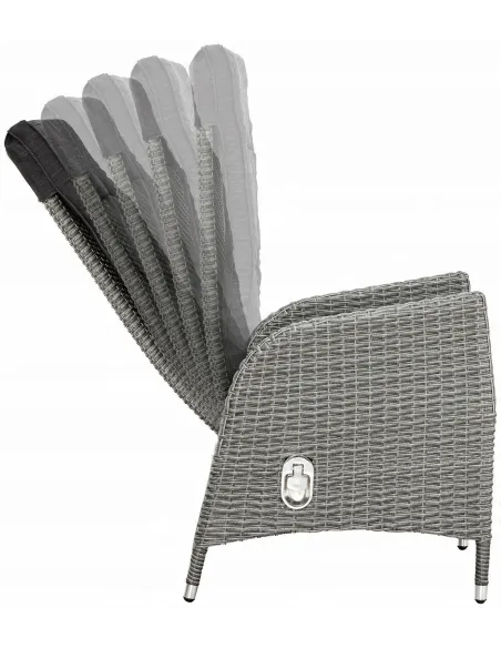 2xKRZESŁO FOTEL Krzesła Brisbane RATTAN ROZKŁADANE