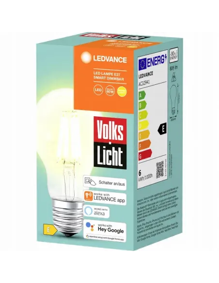 Żarówka LED E27 6W Filament Retro Edison BLUETOOTH