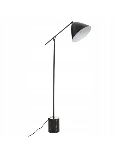 LAMPA Podłogowa CZARNA Żuraw na WYSIĘGNIKU Marmurowa Podstawa 145cm LOFT